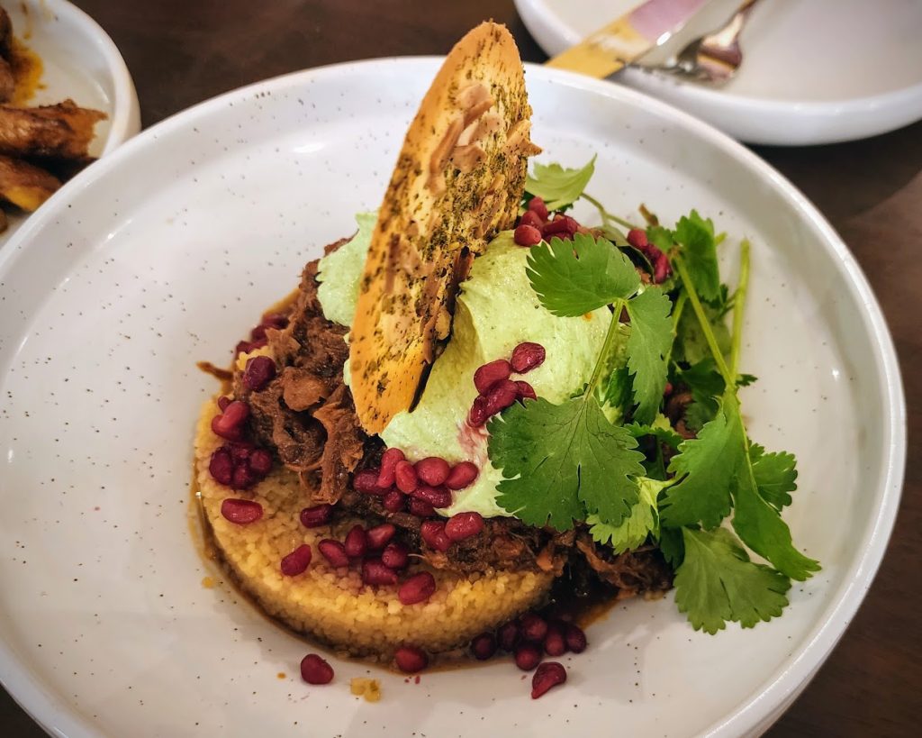 Wild Goat Tagine, orange scented Israeli couscous, minted labneh