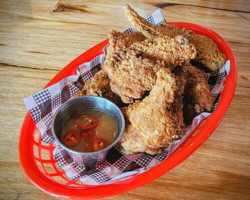 Fried Chicken Wings with Szechuan Salt & Pepper and Nam Prik