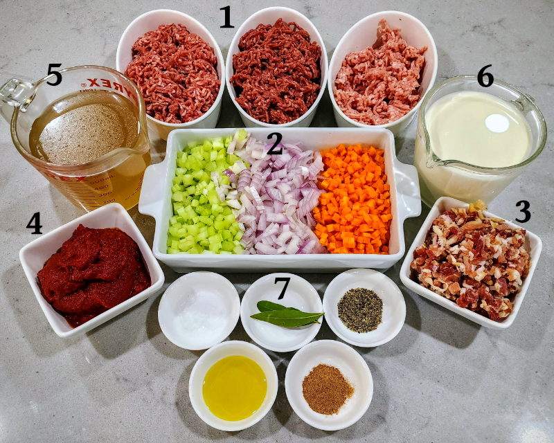 Bolognese ingredients photo